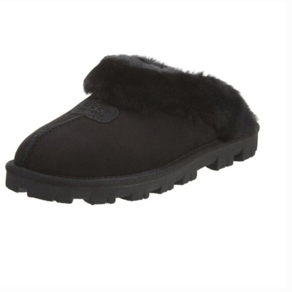 UGG Black Coquette Slippers Size 7 - Picture 1 of 10